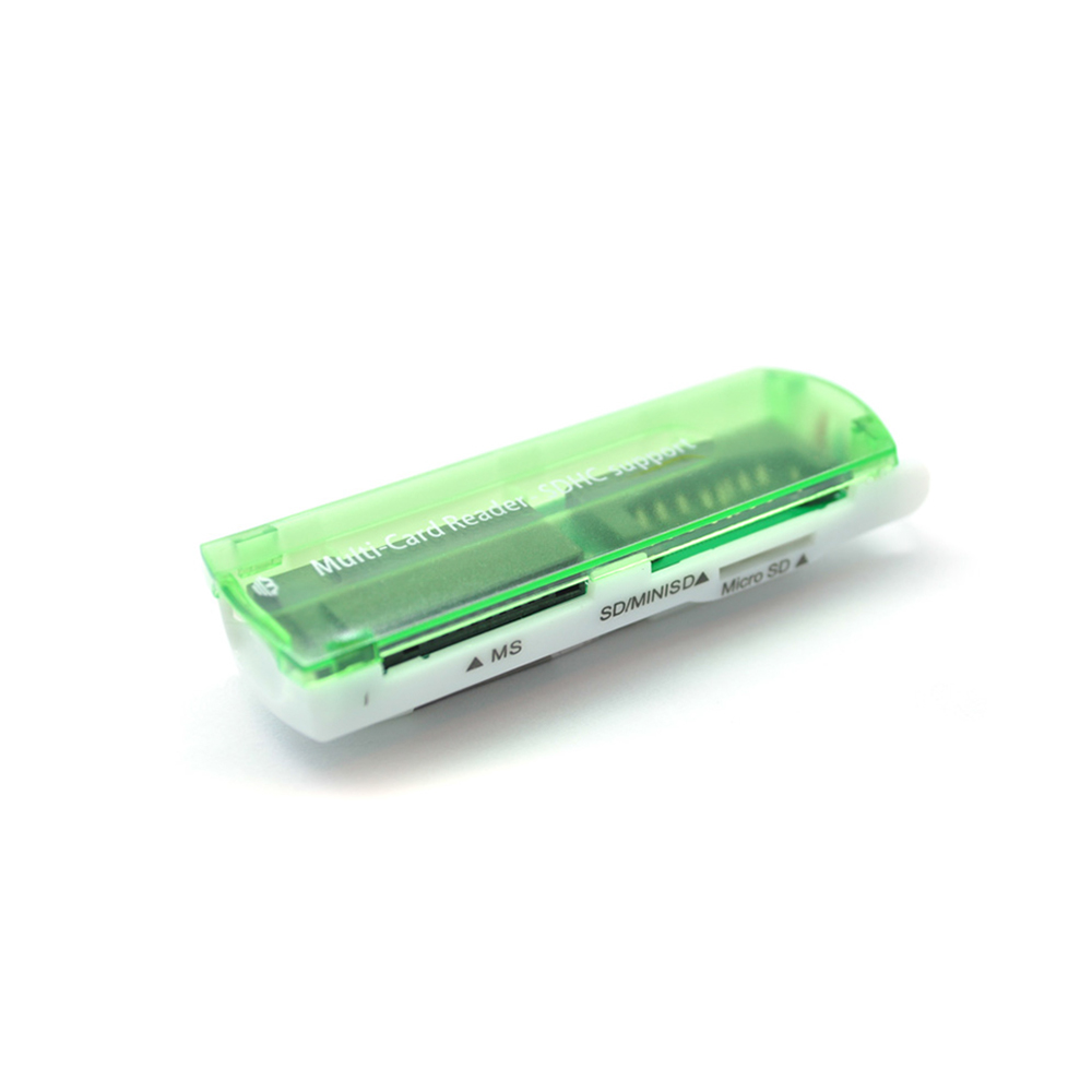 Кардидер Merlion CRD-7GR 4в1 USB2.0 TF Micro SD Зеленый (6403)