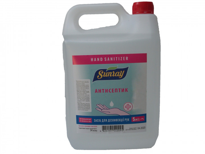 Антисептик для дезинфекции рук Sunray 5 л