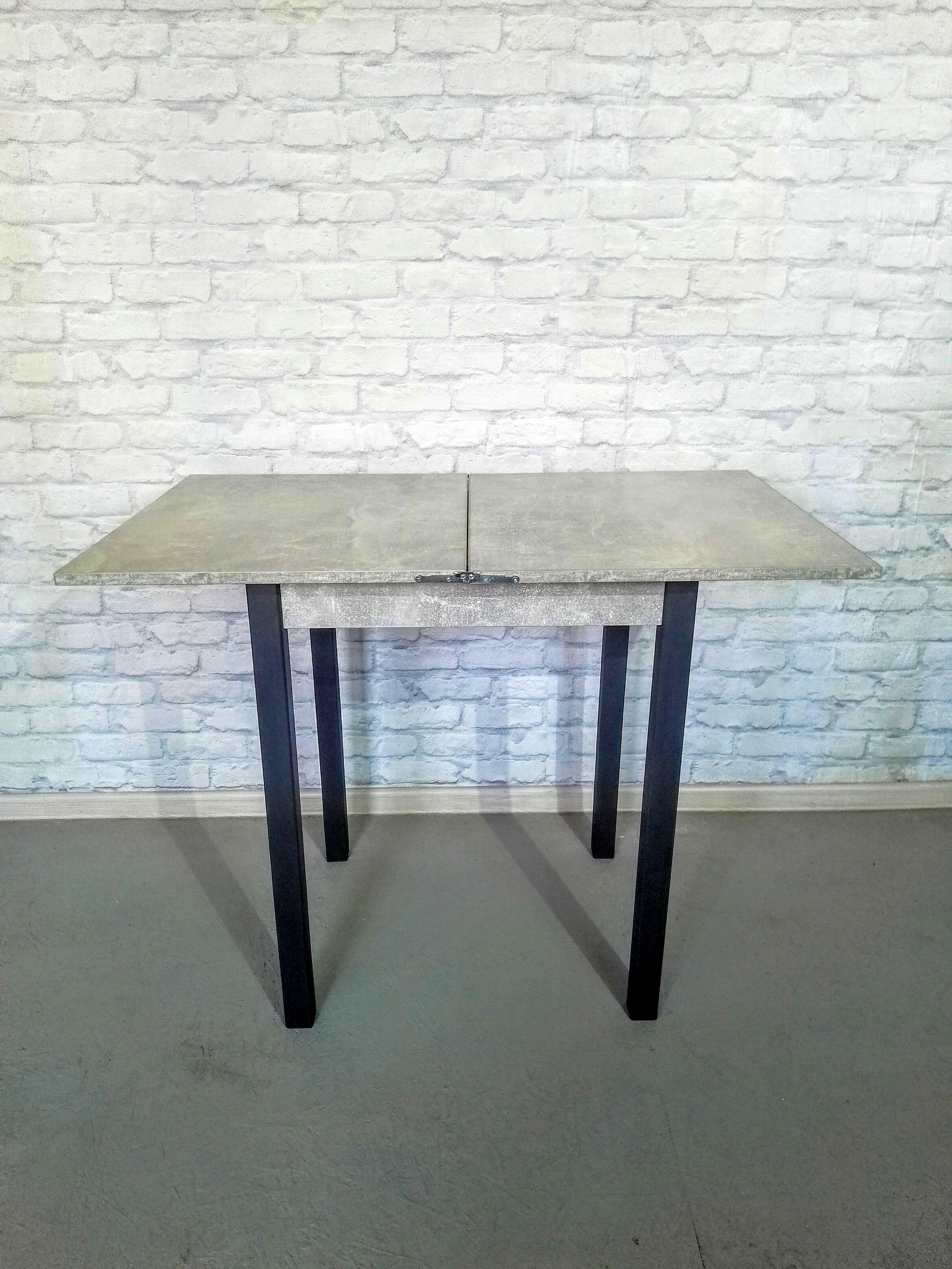 Обеденный стол Smart раскладной ножки деревянные 60х50х75 см Бетон/Графитовый (0003) - фото 4 Обеденный стол Smart раскладной ножки деревянные 60х50х75 см Бетон/Графитовый (0003) - фото 4