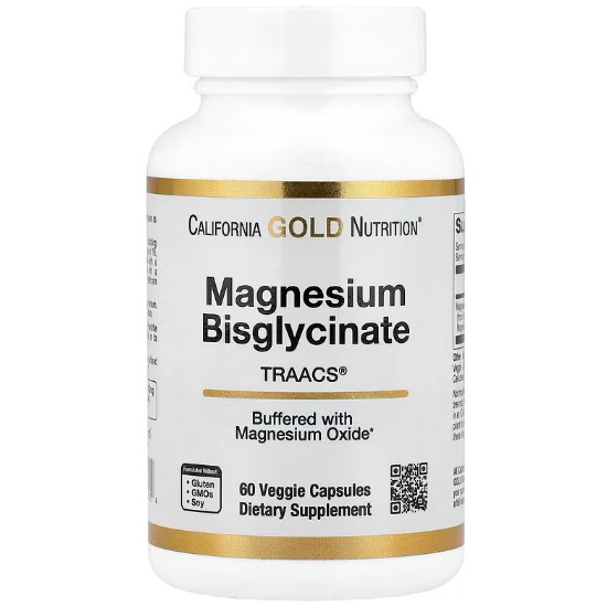 Магний бисглицинат California Gold Nutrition Magnesium Bisglycinate 60 капсул
