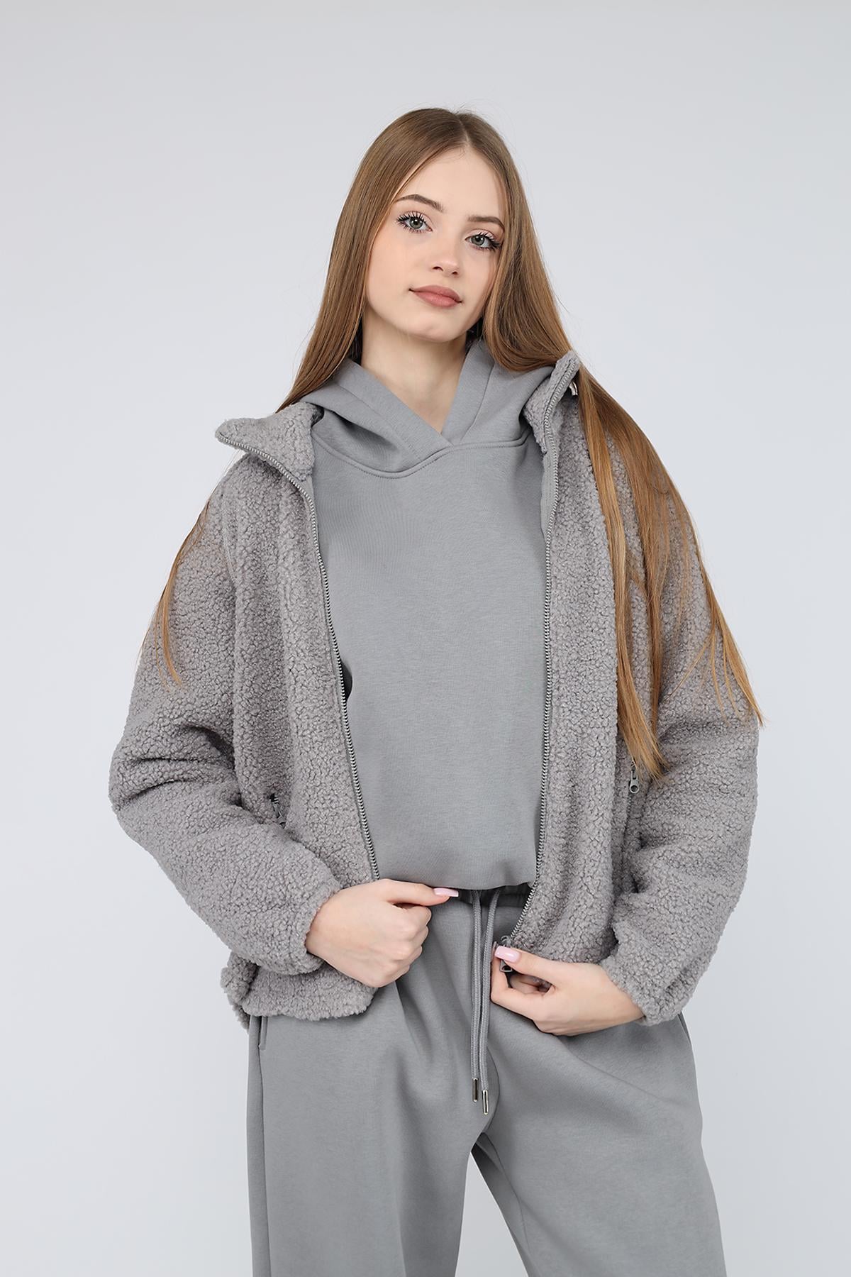 Толстовка женская Yuki на молнии р. 42 Серый (ЦБ-00285151)