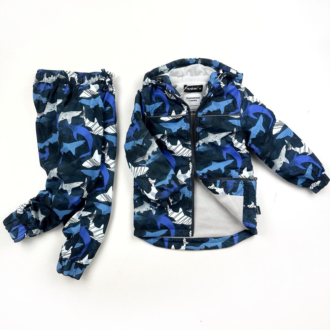 Комплект детский двойка 12232 Акулы на слимтексе 92 см (2152725327) Комплект детский двойка 12232 Акулы на слимтексе 92 см (2152725327)