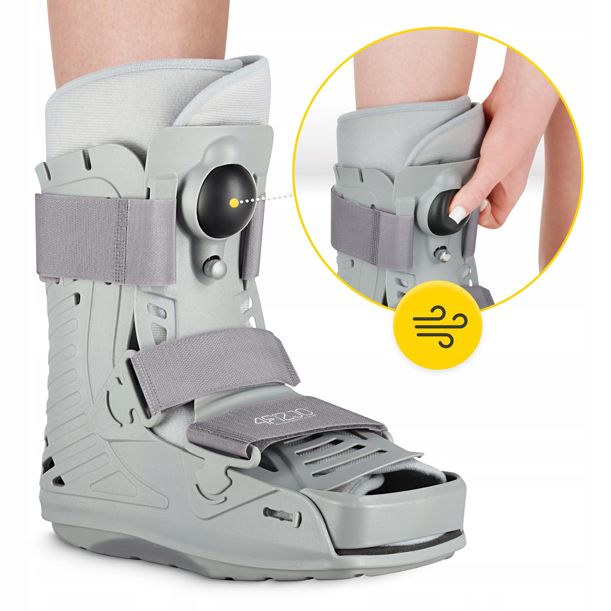 Сапог ортопедический пневматический 4fizjo MED с регулировкой давления L Grey (P-5905973407328) - фото 5