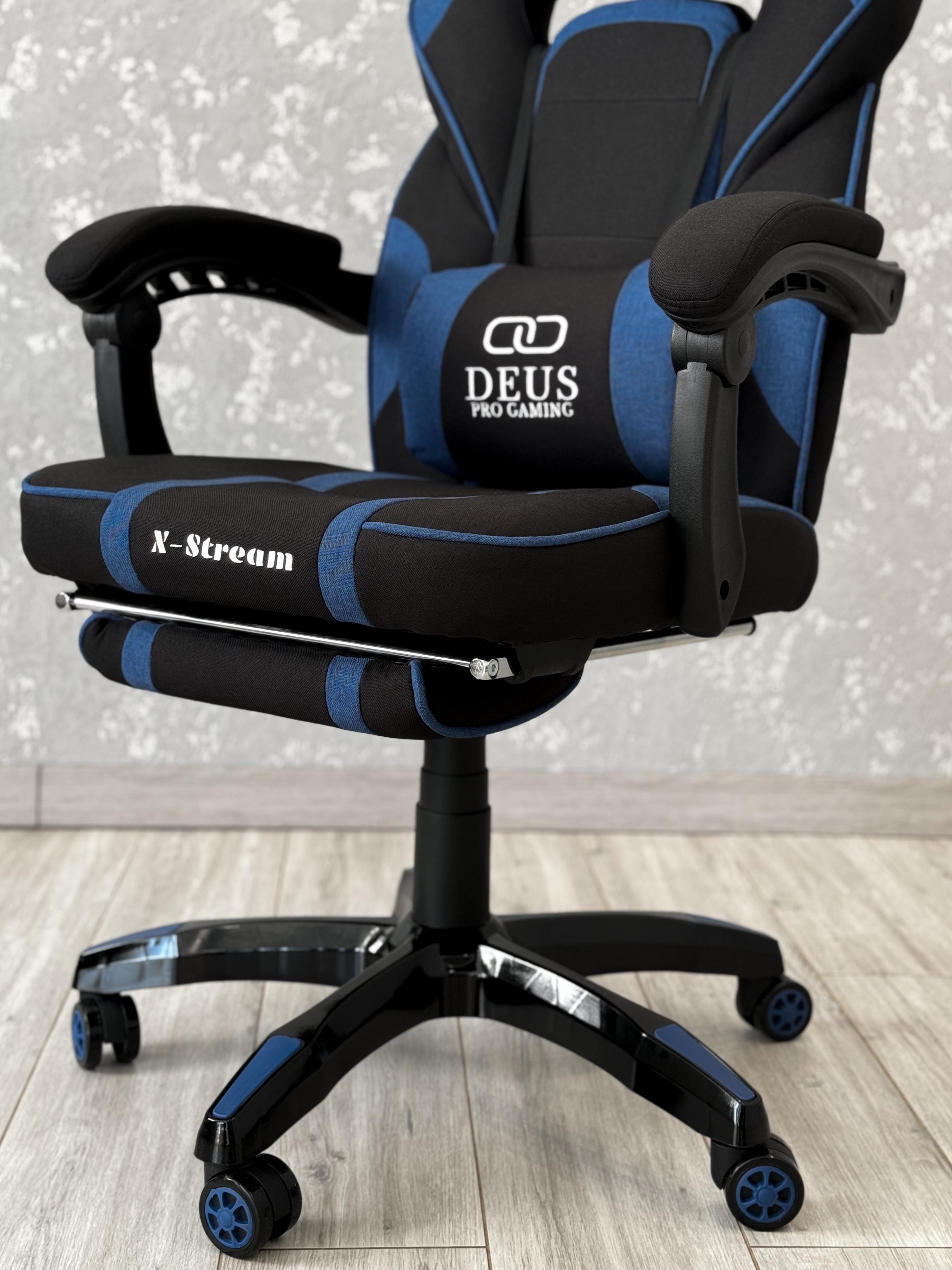 Кресло игровое Deus T14 Черный/Синий - фото 8