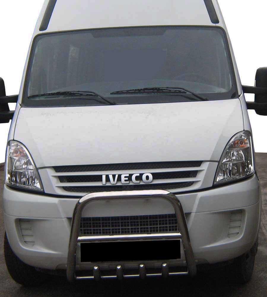 Кенгурятник QT007 CAN для Iveco Daily 2006-2014 гг. нержавеющая сталь Хром