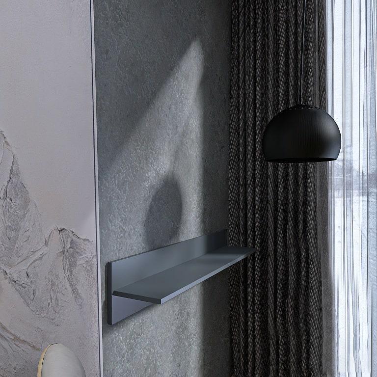 Полиця навісна Еверест Лайт ПЛН-1 Графіт (108373)