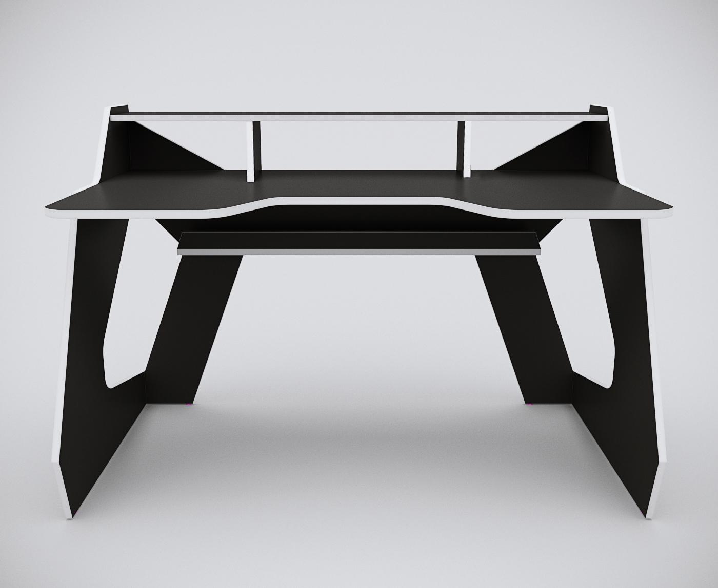 Стол геймерский с надстройкой Zeus Igrok-Tim ЛДСП Черный/белый - фото 3 Стол геймерский с надстройкой Zeus Igrok-Tim ЛДСП Черный/белый - фото 3