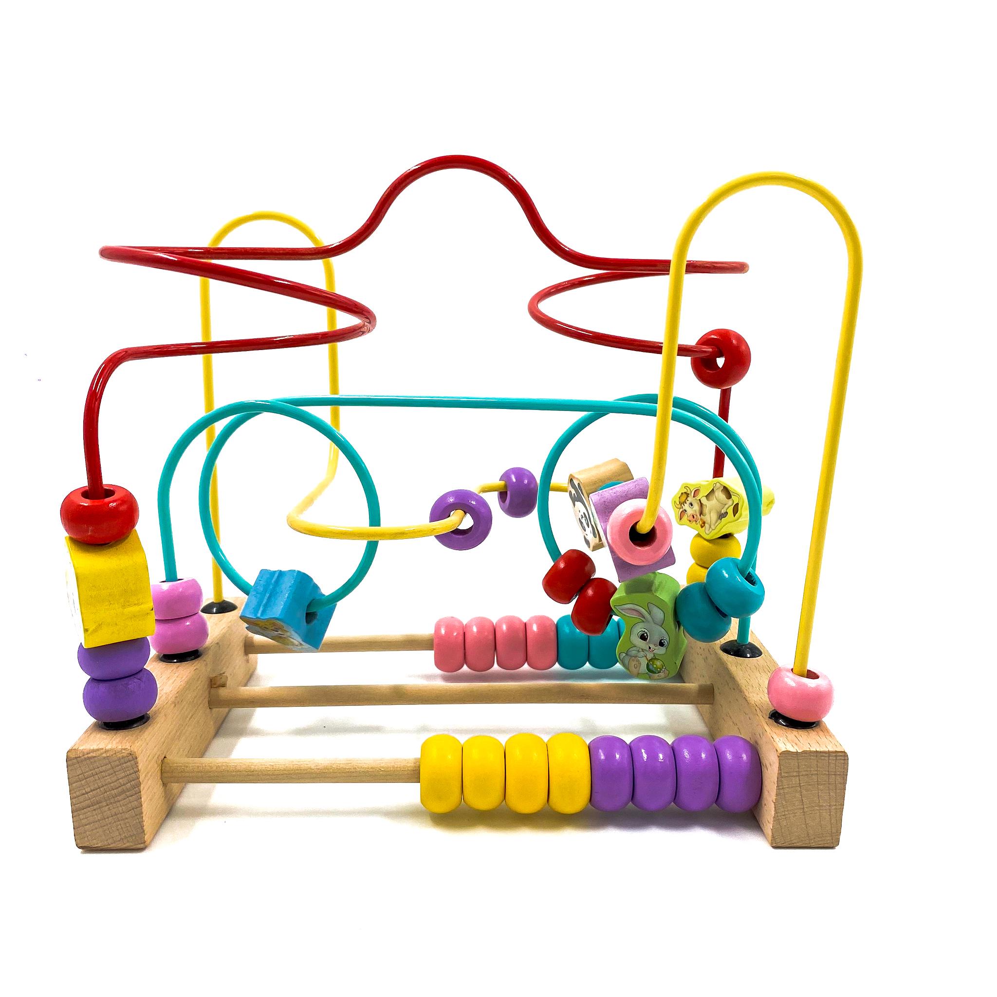 Пальчиковый лабиринт Fun game Свернуть бизиборд деревянный 21 см (96106z)