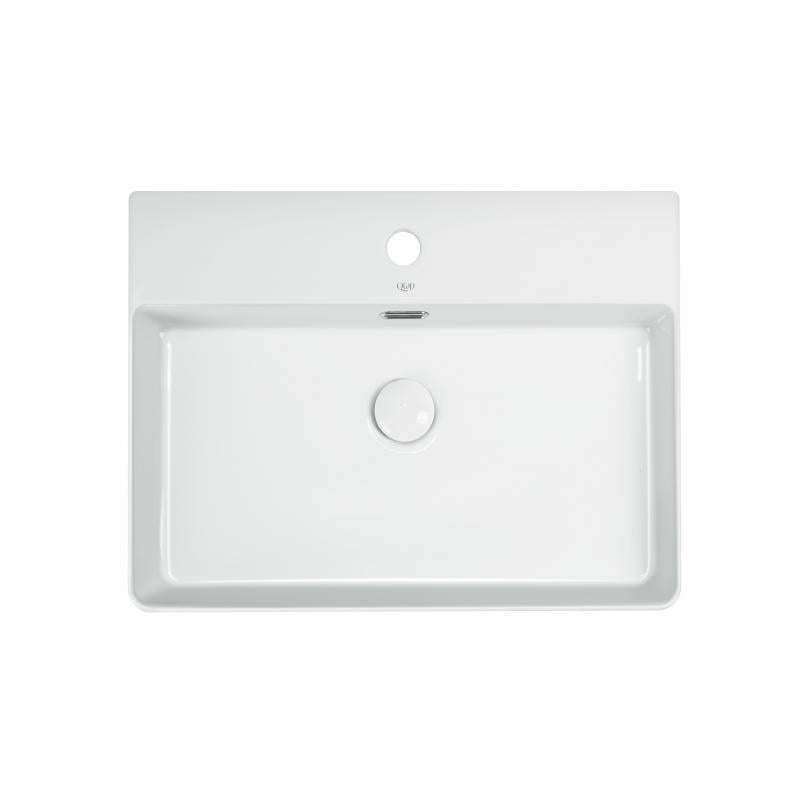 Раковина Q-tap Nando LT с донным клапаном 600х420х120 мм White (QT12112173W)