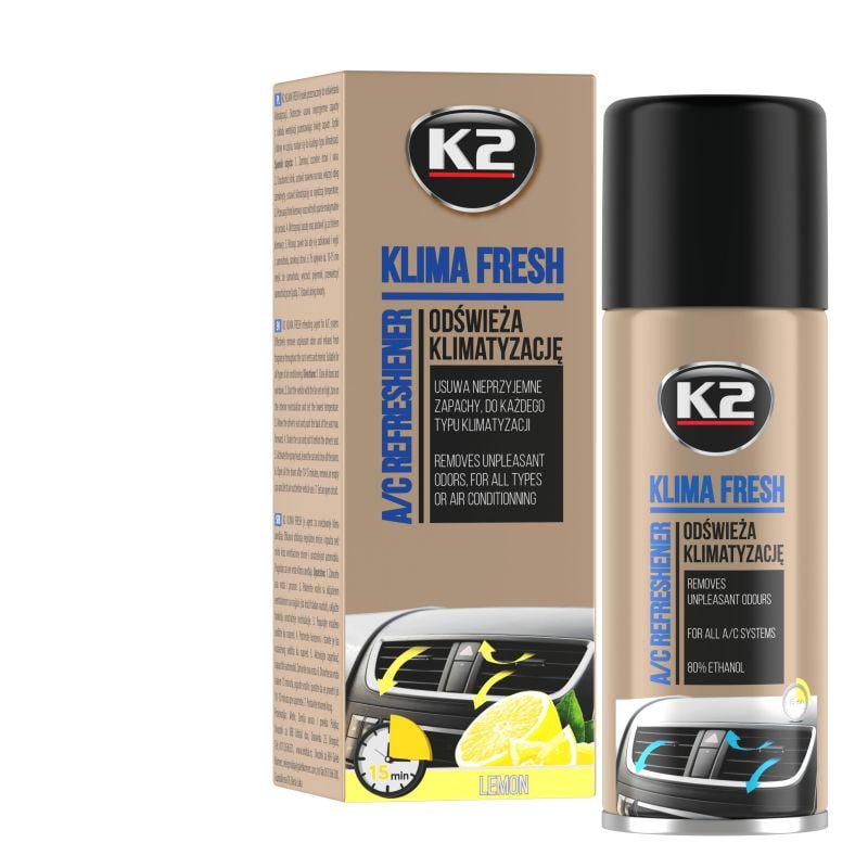 Очищувач автокондиціонера спрей K2 Klima Fresh Лимон K222 150 мл (441309)