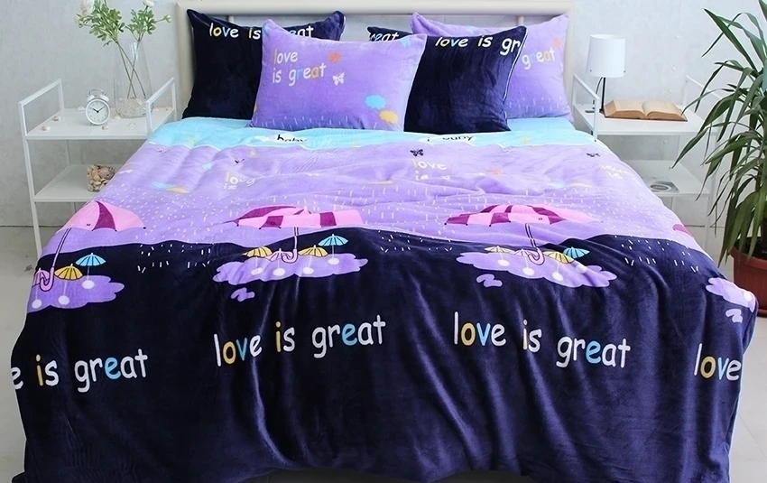 Комплект постільної білизни TAG Tekstil велсофт ALM1910 двоспальний (18771) Комплект постільної білизни TAG Tekstil велсофт ALM1910 двоспальний (18771)