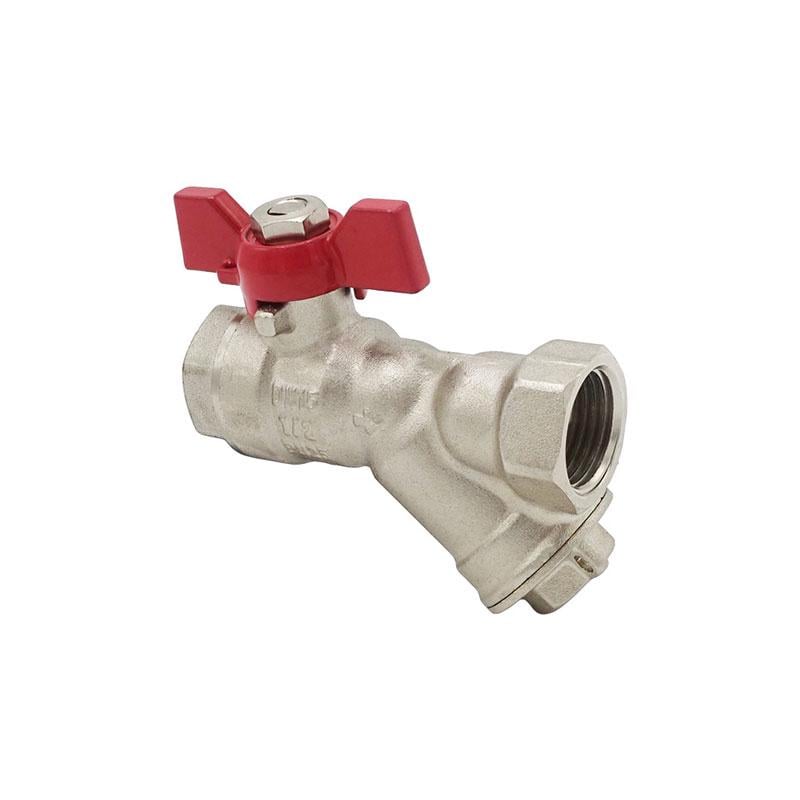 Кран шаровой V&G VALOGIN Optima 1/2" ВВ с фильтром латунь (VG-106101) Кран шаровой V&G VALOGIN Optima 1/2" ВВ с фильтром латунь (VG-106101)