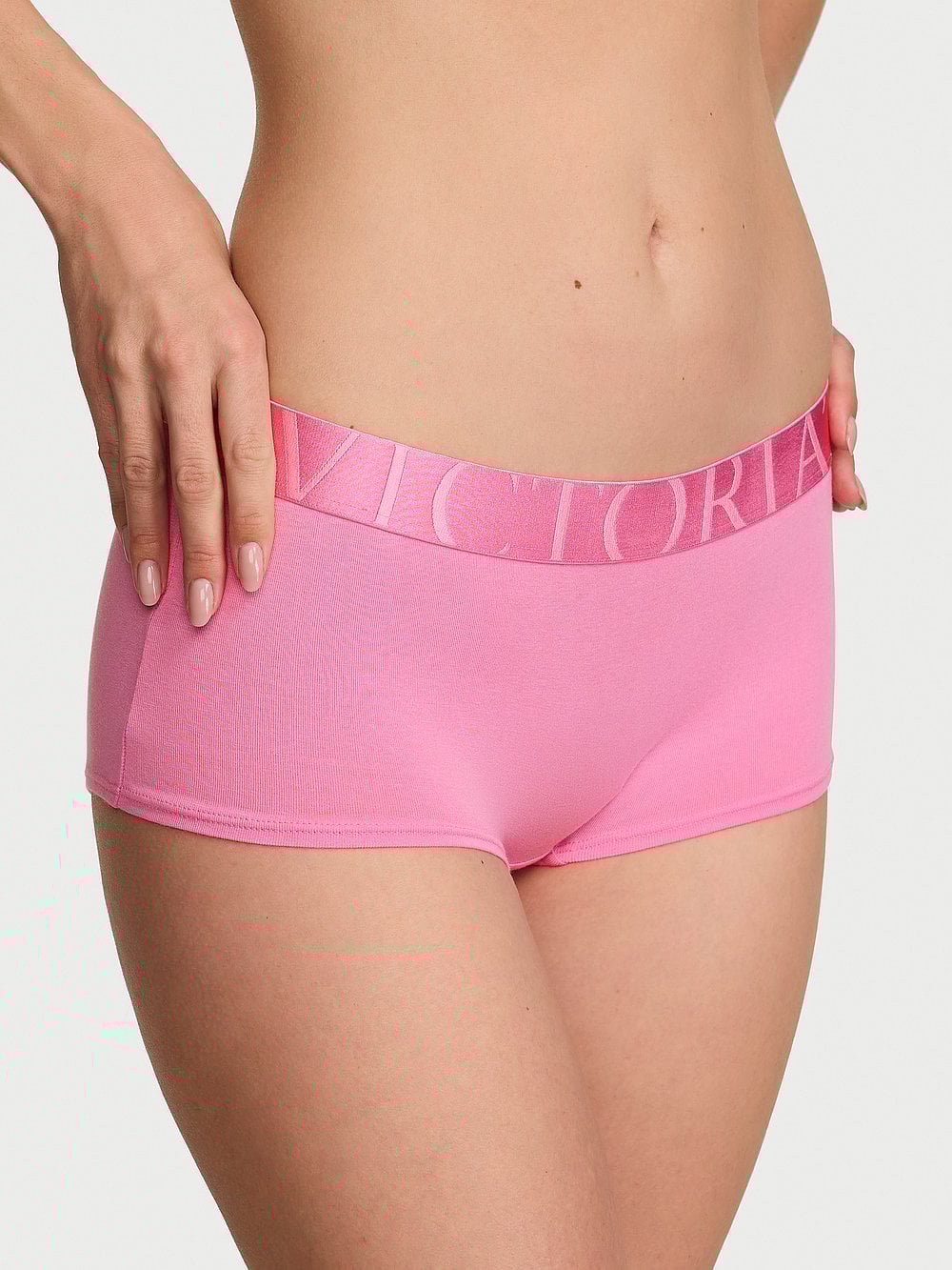 Трусики Victoria's Secret Exploded Logo Cotton Boyshort Panty M Розовый (27245701)