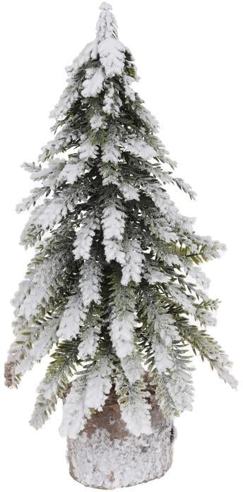 Ялинка декоративна снігова на пеньку 18х18х37 см Ялинка декоративна снігова на пеньку 18х18х37 см
