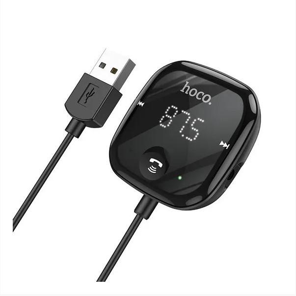 FM-трансмиттер Hoco E65 Bluetooth 5,0 USB AUX с поддержкой карт Micro SD Черный (13329490) - фото 2