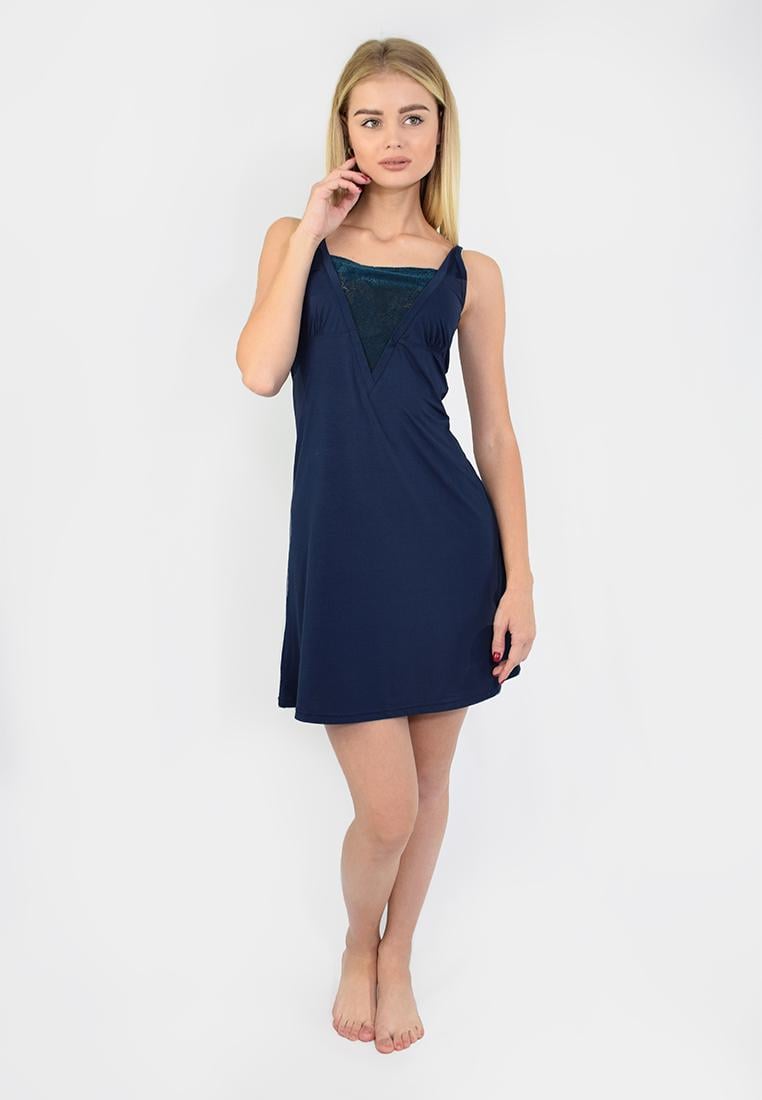 Сорочка ночная женская N.EL 956-93 XL Темно-синий - фото 2 Сорочка ночная женская N.EL 956-93 XL Темно-синий - фото 2