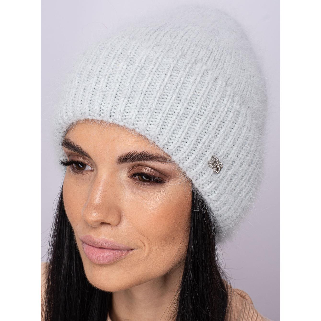 Шапка ангоровая женская Leks Медея one size Светло-серый - фото 1 Шапка ангоровая женская Leks Медея one size Светло-серый - фото 1