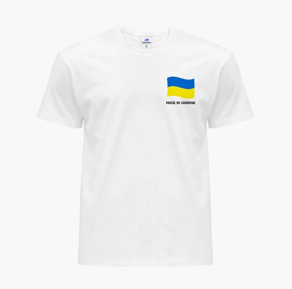 Футболка мужская "Сделано в Украине" S Белый (9223-3726)
