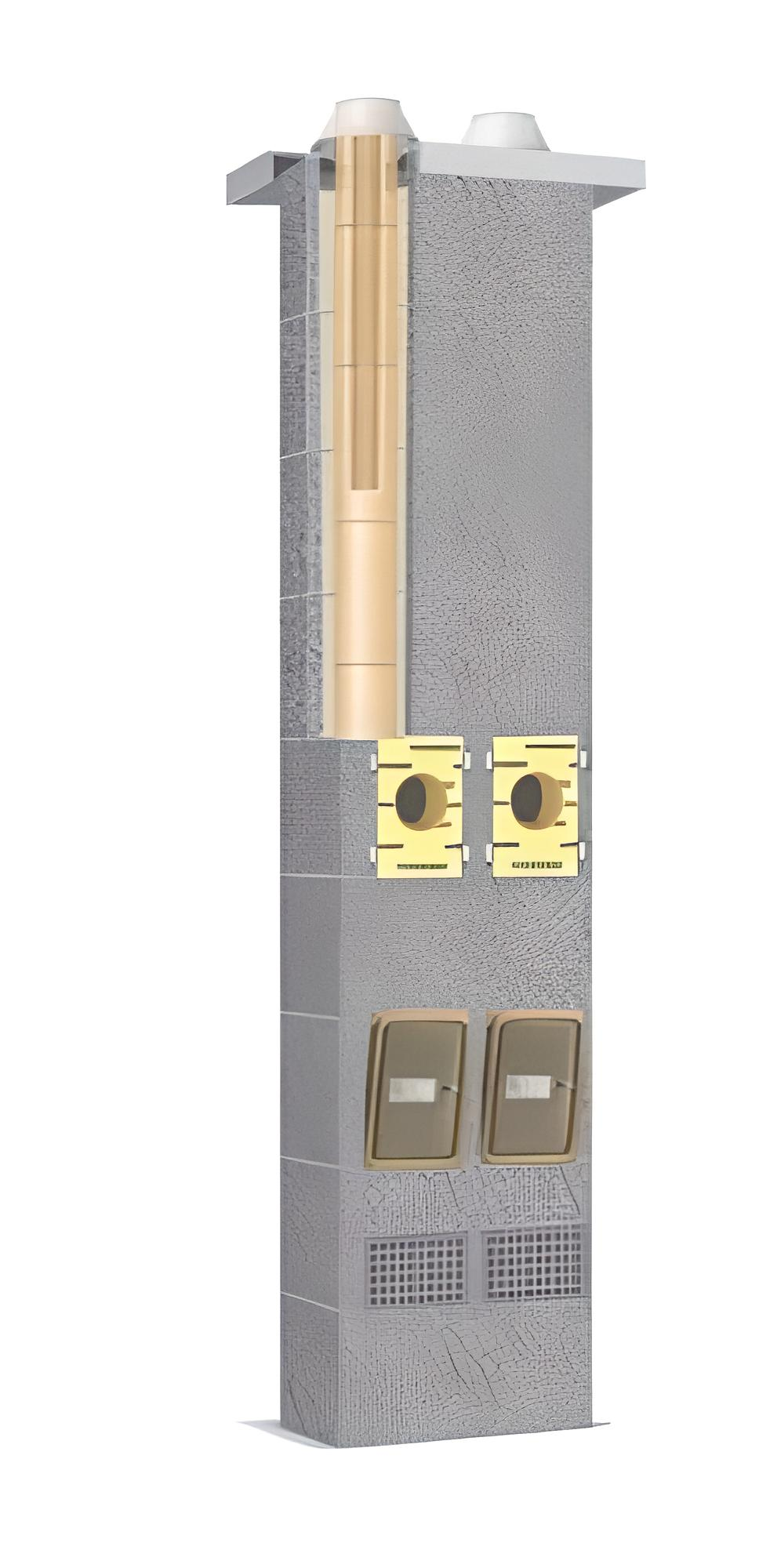 Комплект керамічного димоходу Schiedel UNI однотяговий з вентиляцією Ø 200 мм 8 м