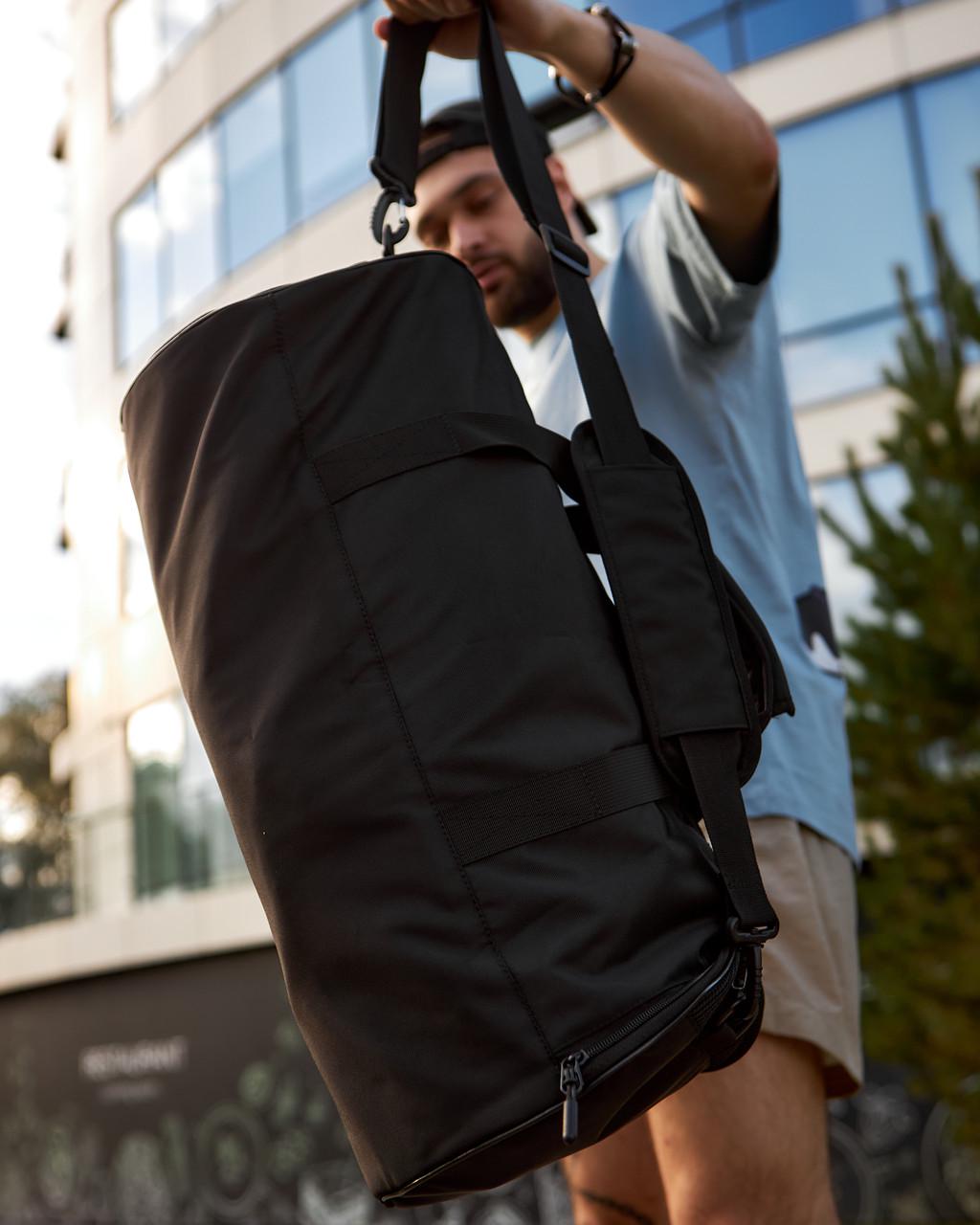 Сумка бочка с карманом для обуви 30 л Черный (392229792) - фото 5 Сумка бочка с карманом для обуви 30 л Черный (392229792) - фото 5