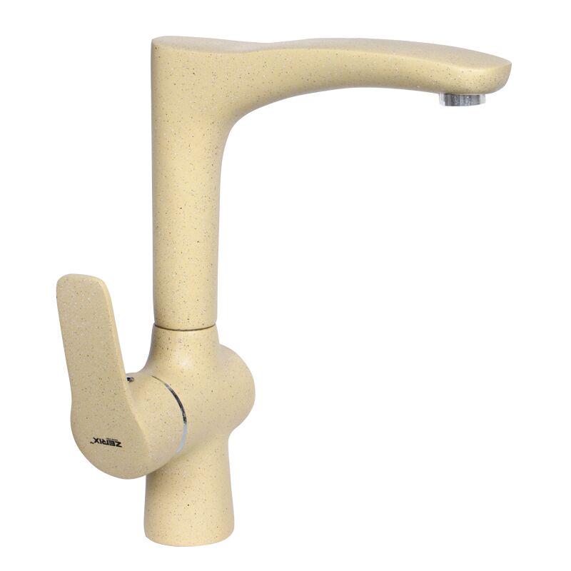 Смеситель для кухни Zerix Z4041-9 Кремовий (ZX0362)