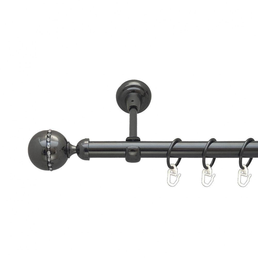 Карниз Orvit Кортеза однорядный гладкий 19 мм 240 см Оникс (00-00014807)