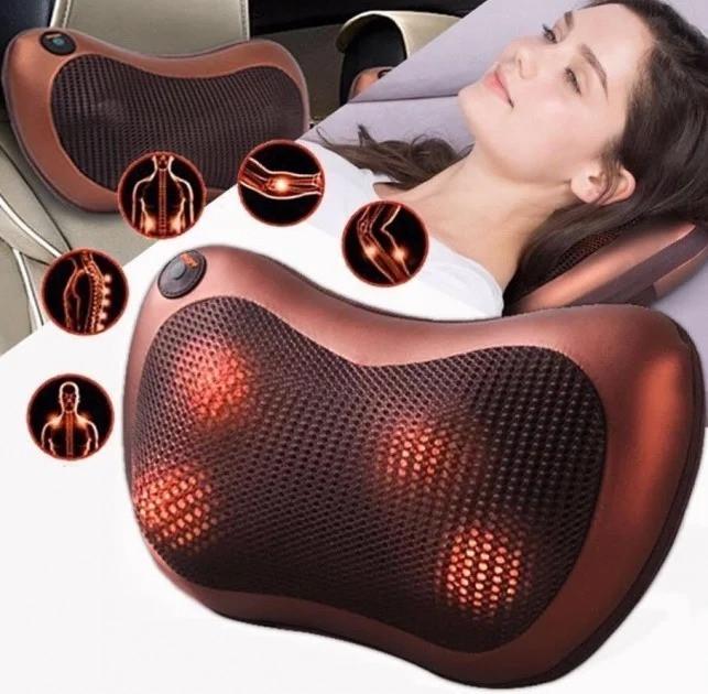 Масажна подушка з підігрівом для спини і шиї Massage pillow (GHM 8028) - фото 6