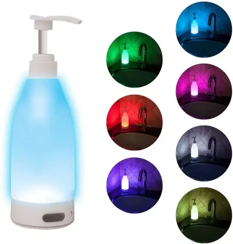 Дозатор для жидкого мыла Soap Bright Nightlight Soap Dispenser с подсветкой 400 мл (9881127) - фото 3