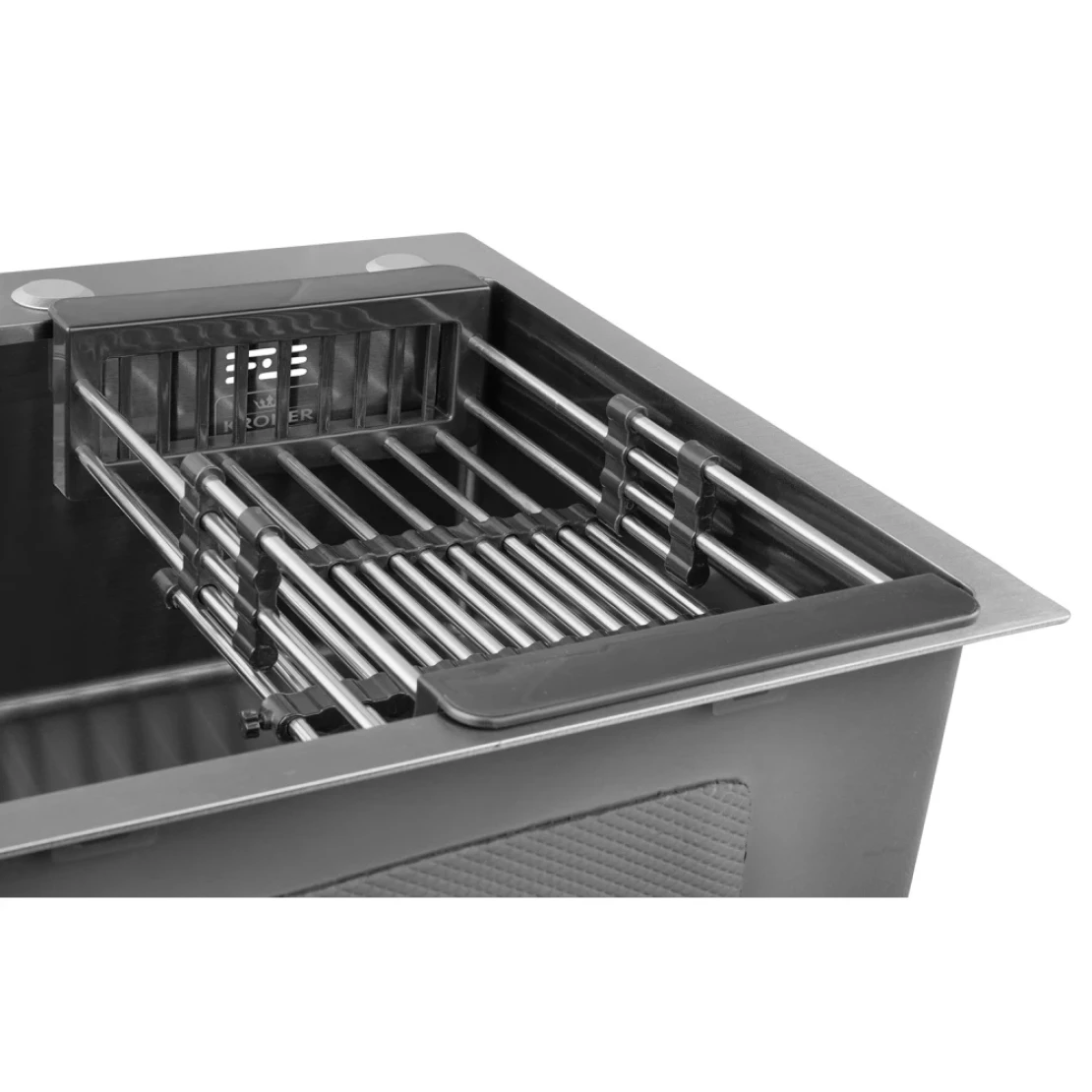 Мийка для кухні Kroner KRP Schwarze 5050HM PVD 3/1 мм з нержавіючої сталі (CV022793) - фото 7