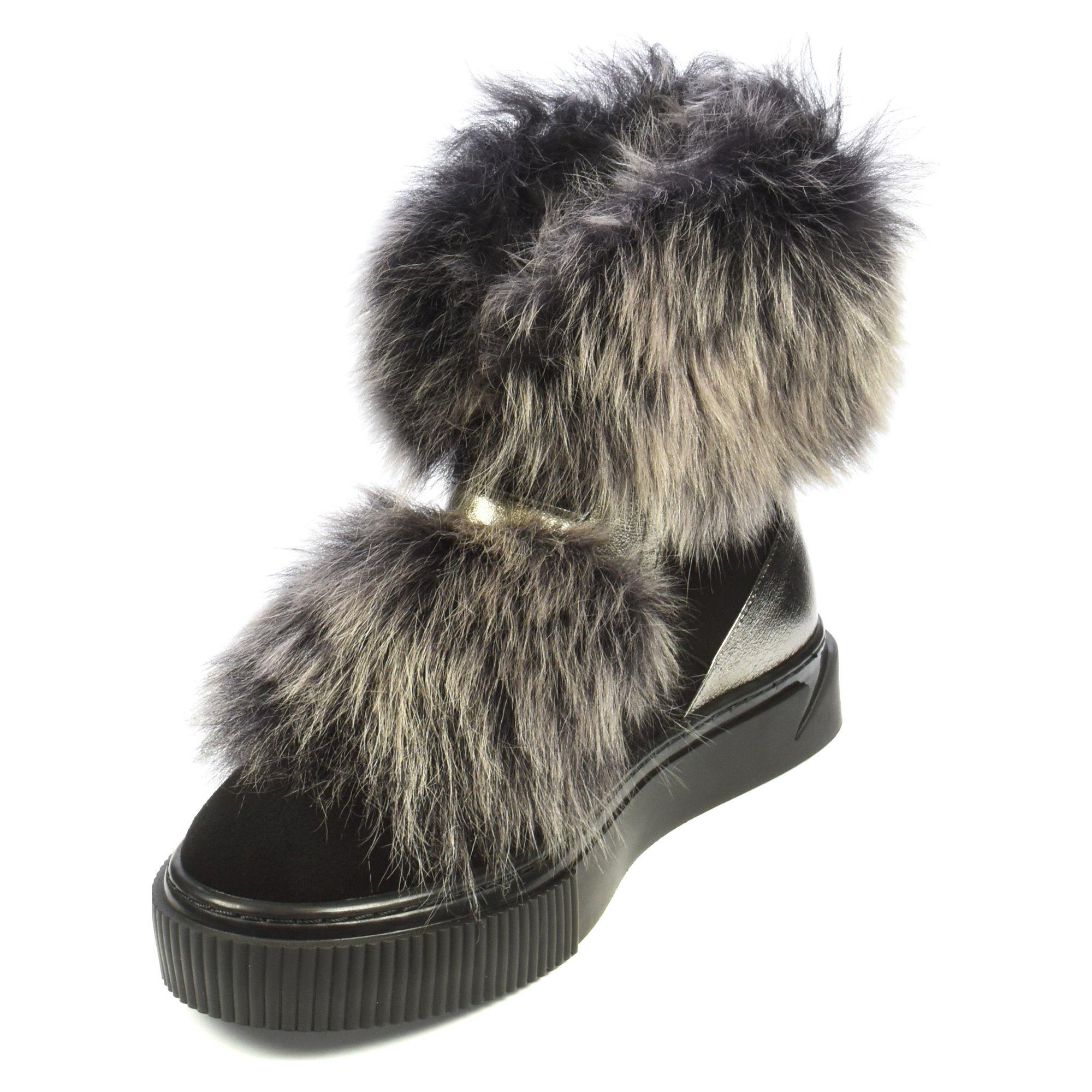 Ботинки зимние женские Lottini р. 37 Черный/Серебро (011332-37) - фото 3 Ботинки зимние женские Lottini р. 37 Черный/Серебро (011332-37) - фото 3