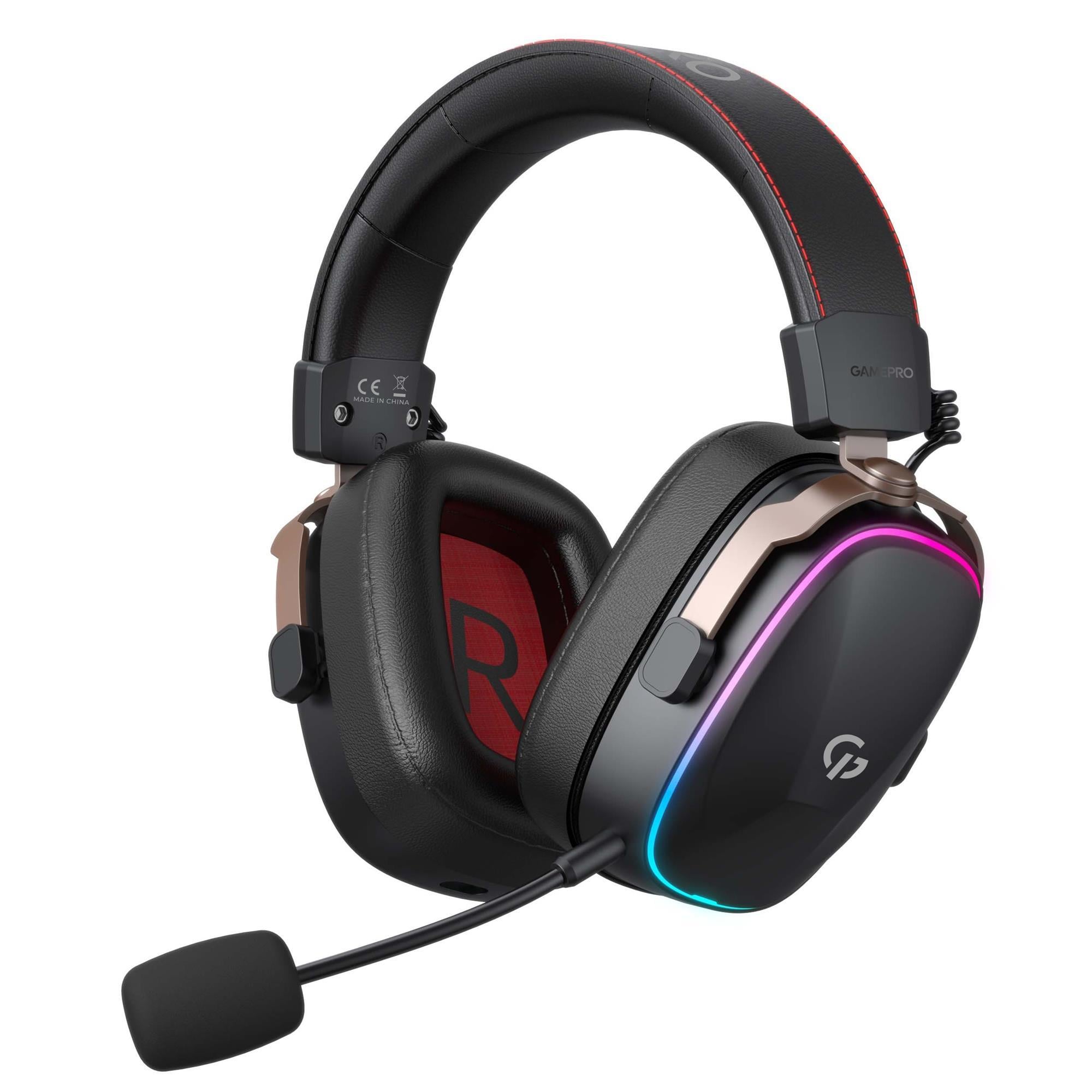 Наушники беспроводные GamePro Asgard Valkyria Bluetooth 5.3 с USB-ресивером RGB Black (HSW249B)