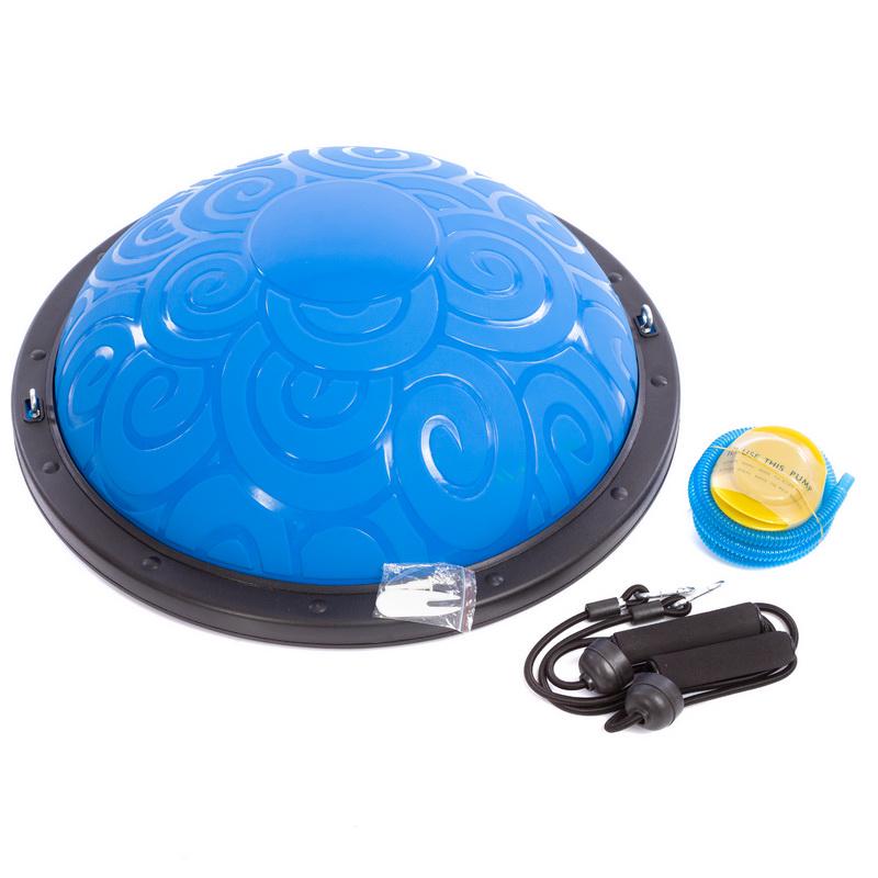 Напівсфера для фітнесу з еспандерами Zelart BOSU SPOINT FI-1926 Синій (DR004805) - фото 2