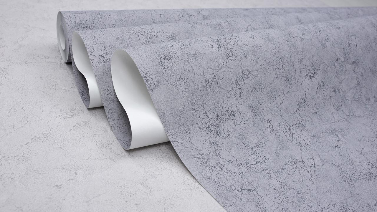 Обои флизелиновые Sintra Duna 251959 Фон винил горячего тиснения 1,06х10,05 м Графитовый