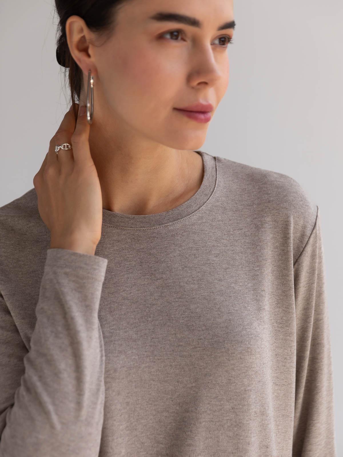 Лонгслів меланж FROMUS M Бежевий (2641-43) - фото 4 Лонгслів меланж FROMUS M Бежевий (2641-43) - фото 4