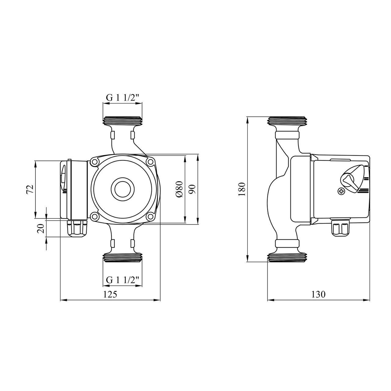 Насос циркуляционный Forwater GPD 25/4-180 Grundfos (2681047262) - фото 2