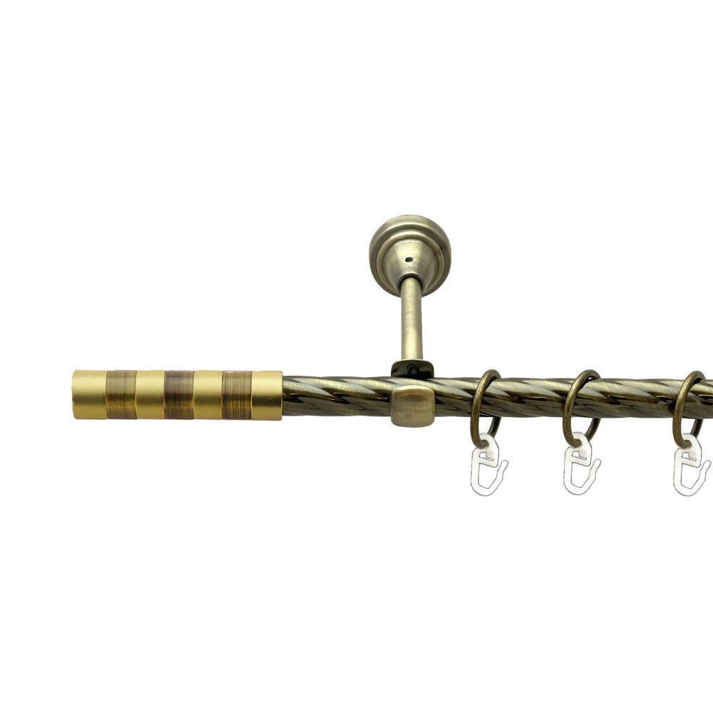 Карниз для штор Orvit Сигма однорядний скручений 16 мм 240 см Антик (00-00022383)