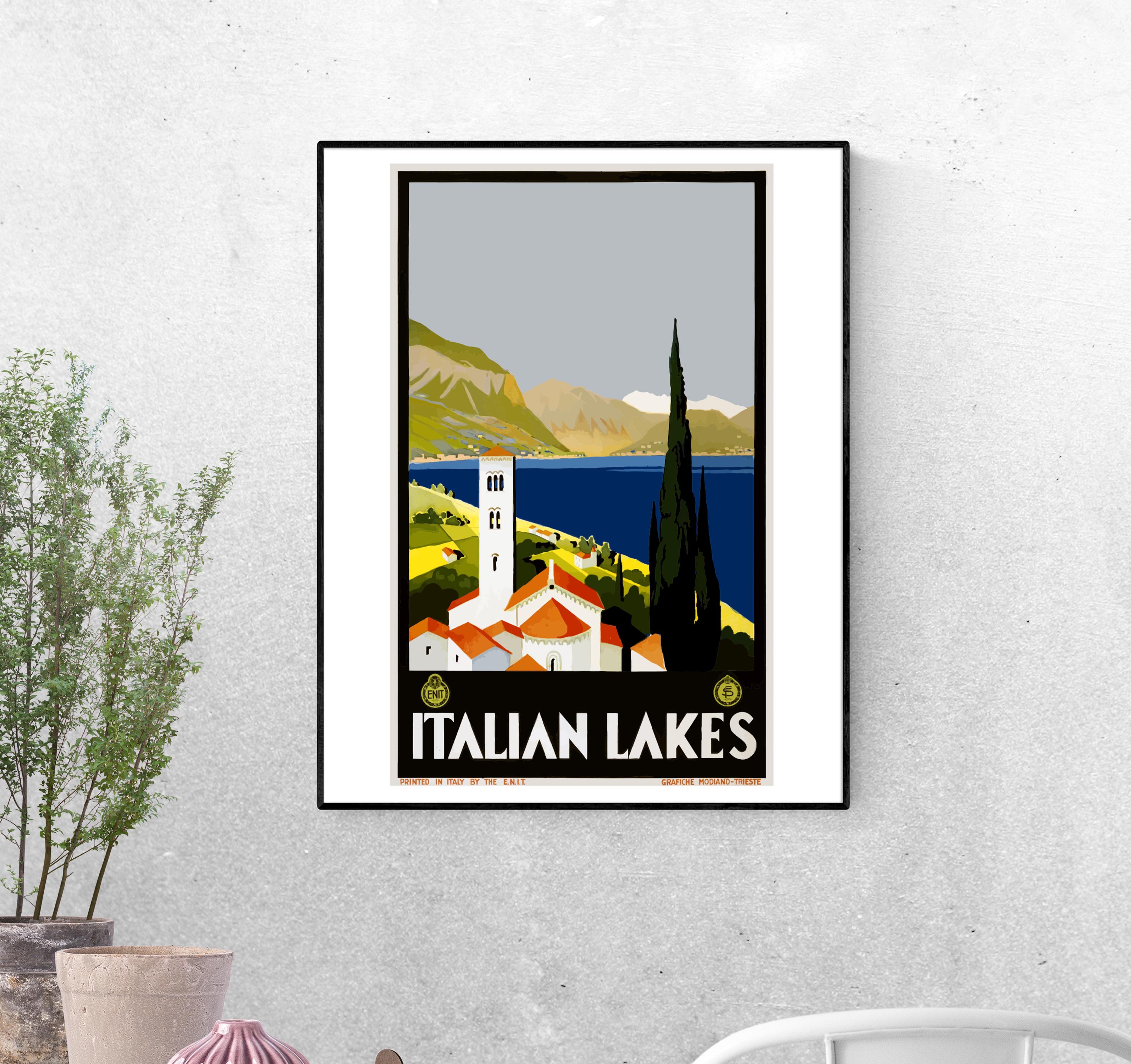 Тревел-постер Итальянские озера формат А-4