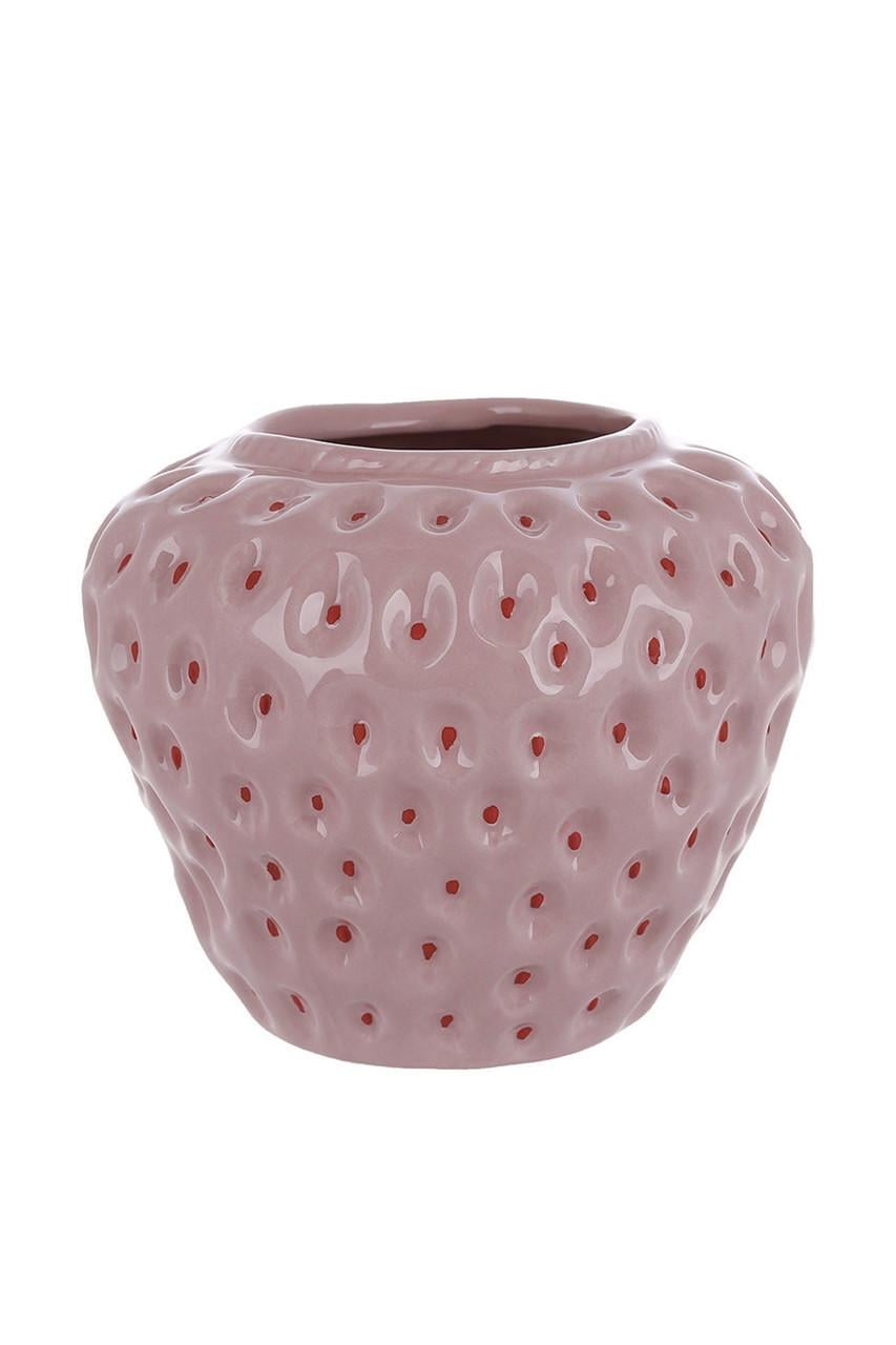 Ваза керамическая Клубничка светло-розовый ЦБ-00277137