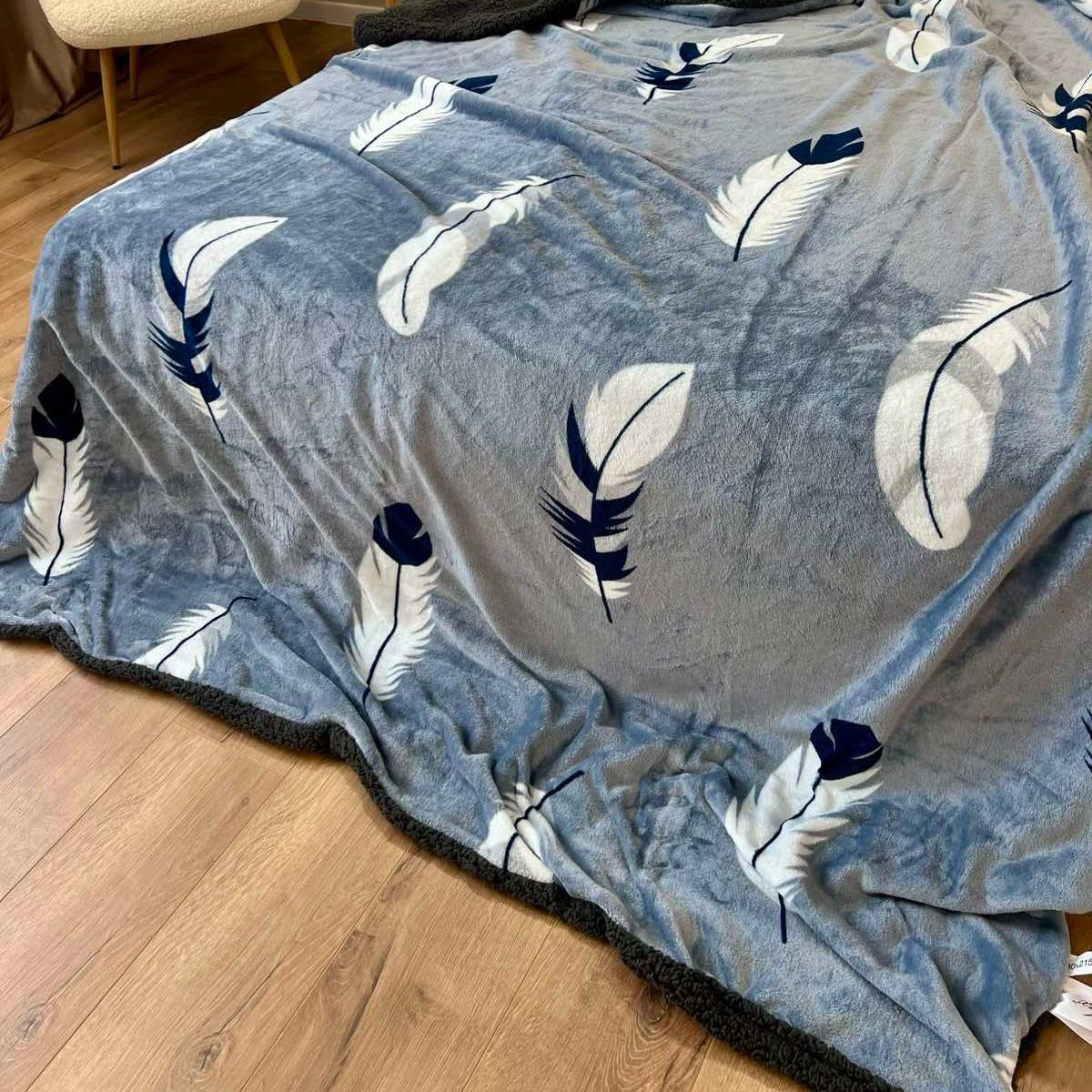 Плед-покрывало двухсторонний 150х210 см Серый (29879613) - фото 3 Плед-покрывало двухсторонний 150х210 см Серый (29879613) - фото 3