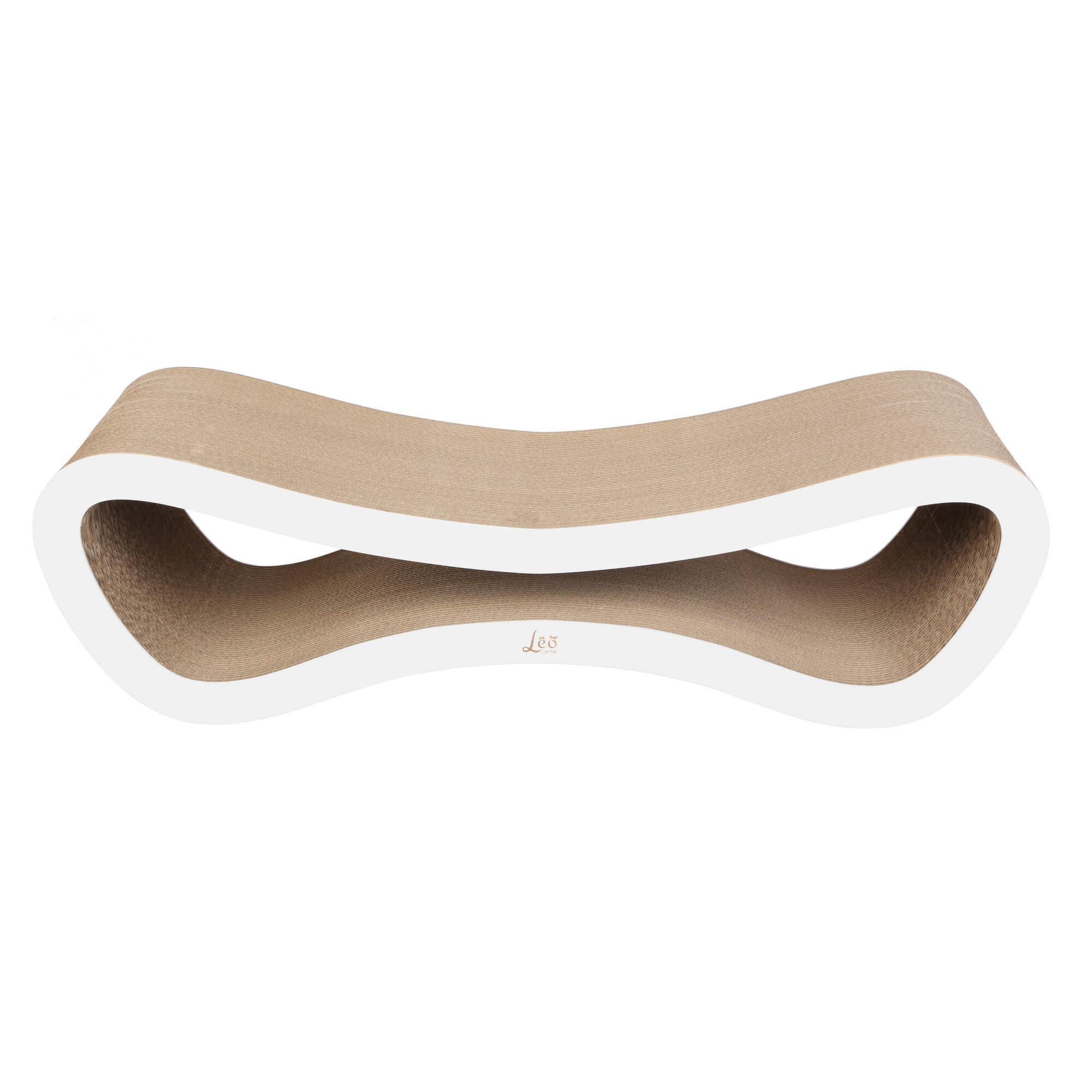 Лежанка когтеточка для кота Leo Pets из гофрокартона с белым фасадом 77х22х30 см (1860453356)