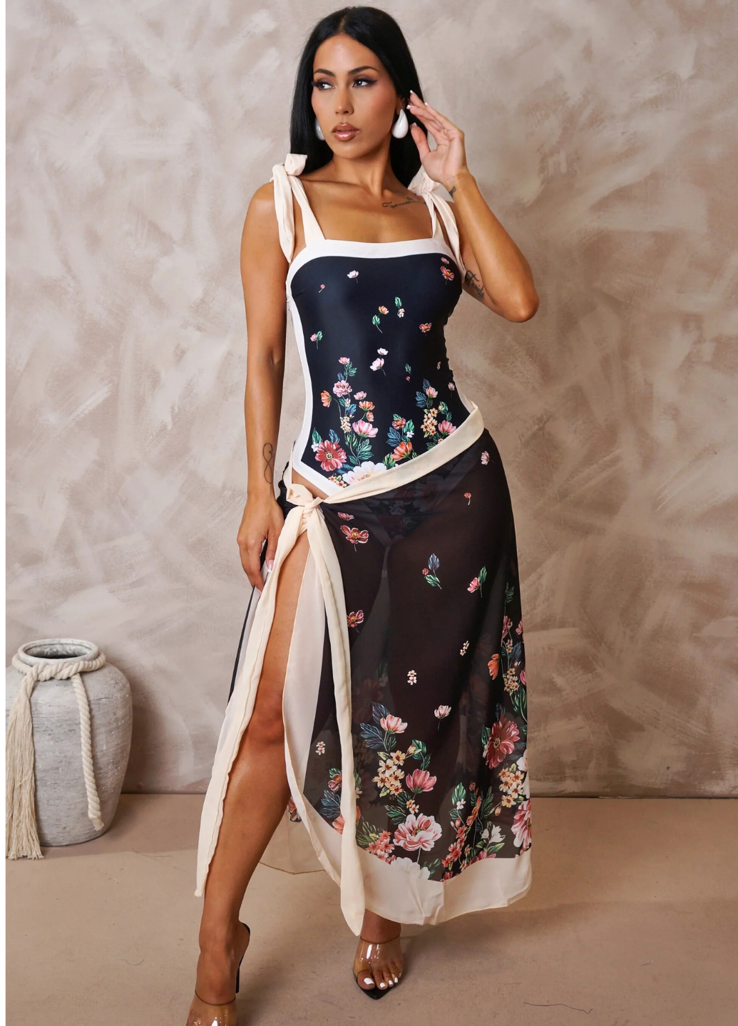 Купальник сплошной FS Swimsuits Abstract Printing S Черный (9284)
