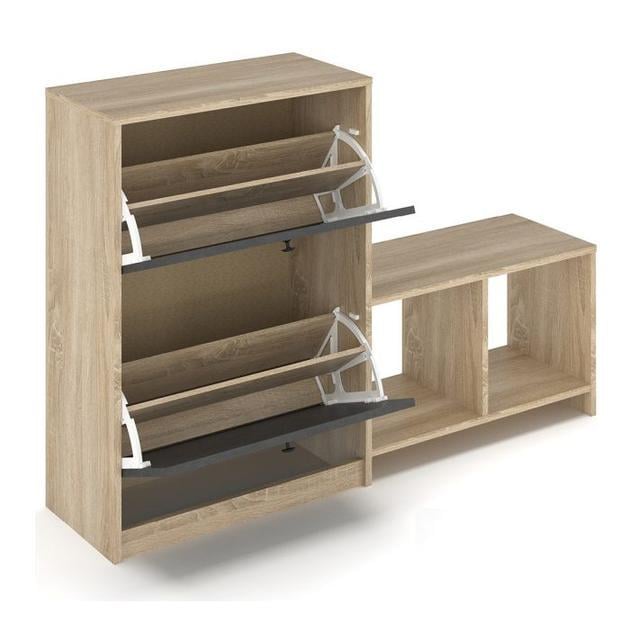 Тумба для взуття Mebel Service Компо 5 88х31х128 см Дуб сонома/Матера (27777748)