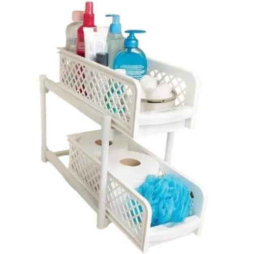 Органайзер для кухни Portable с 2 выдвижными корзинами Белый - фото 3 Органайзер для кухни Portable с 2 выдвижными корзинами Белый - фото 3