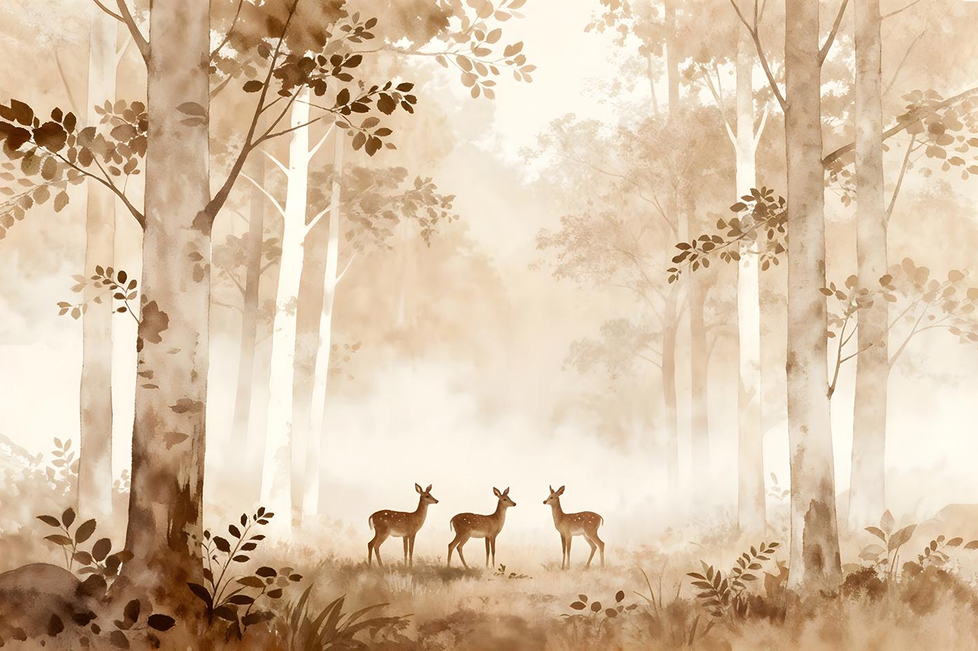 Фотошпалери флізелінові Upstream Оленята 285х190 см (S5KID-086/4)