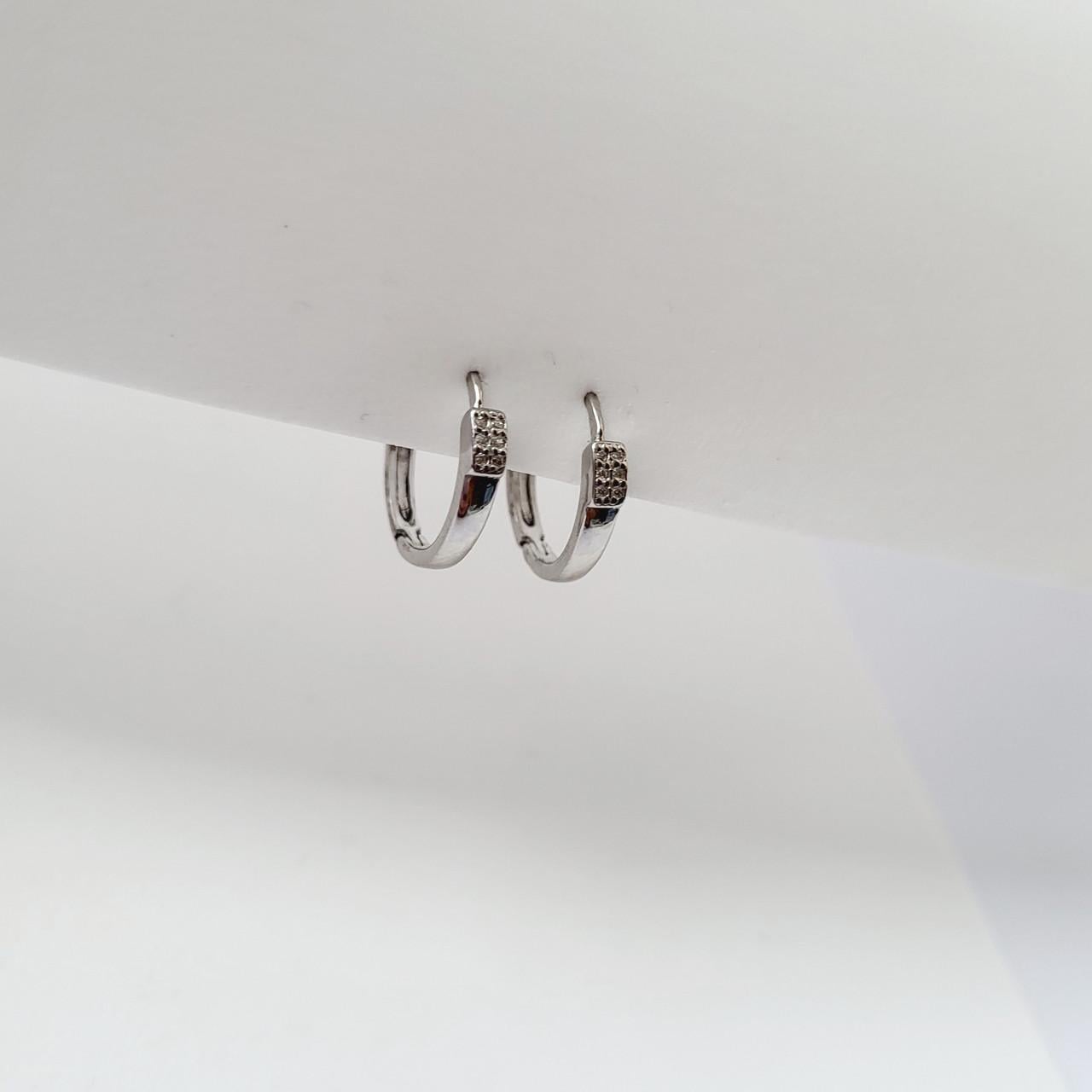 Серьги с камнями из серебра 17 мм 925 пробы 2 г (5814р)