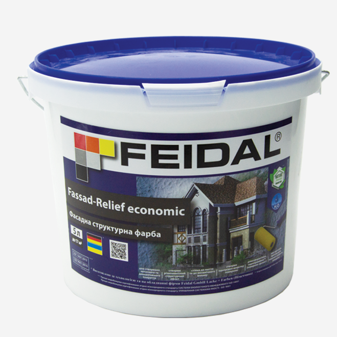 Фарба фасадна структурна Feidal Fassad-Relief economic 5 л Фарба фасадна структурна Feidal Fassad-Relief economic 5 л