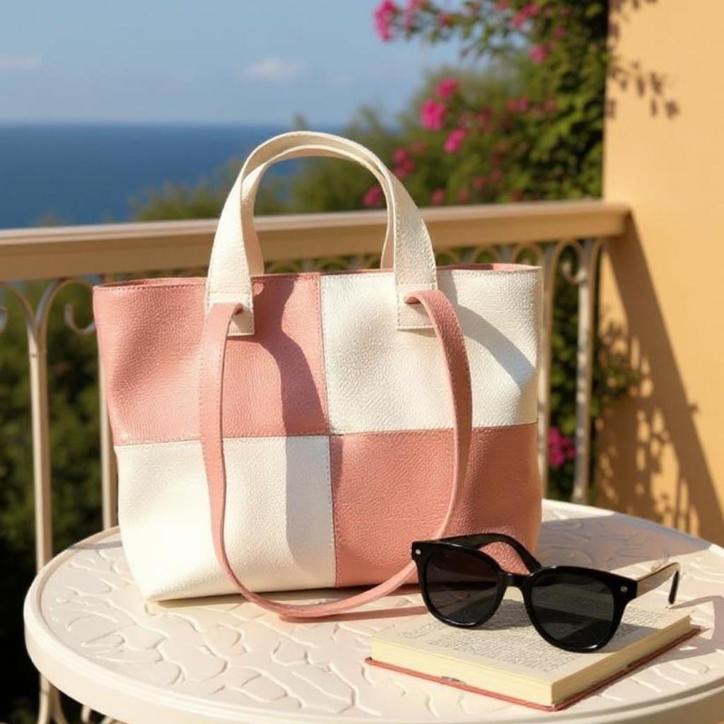 Сумка шопер женская на плечо из экокожи большая вместительная для документов Пудра - фото 3