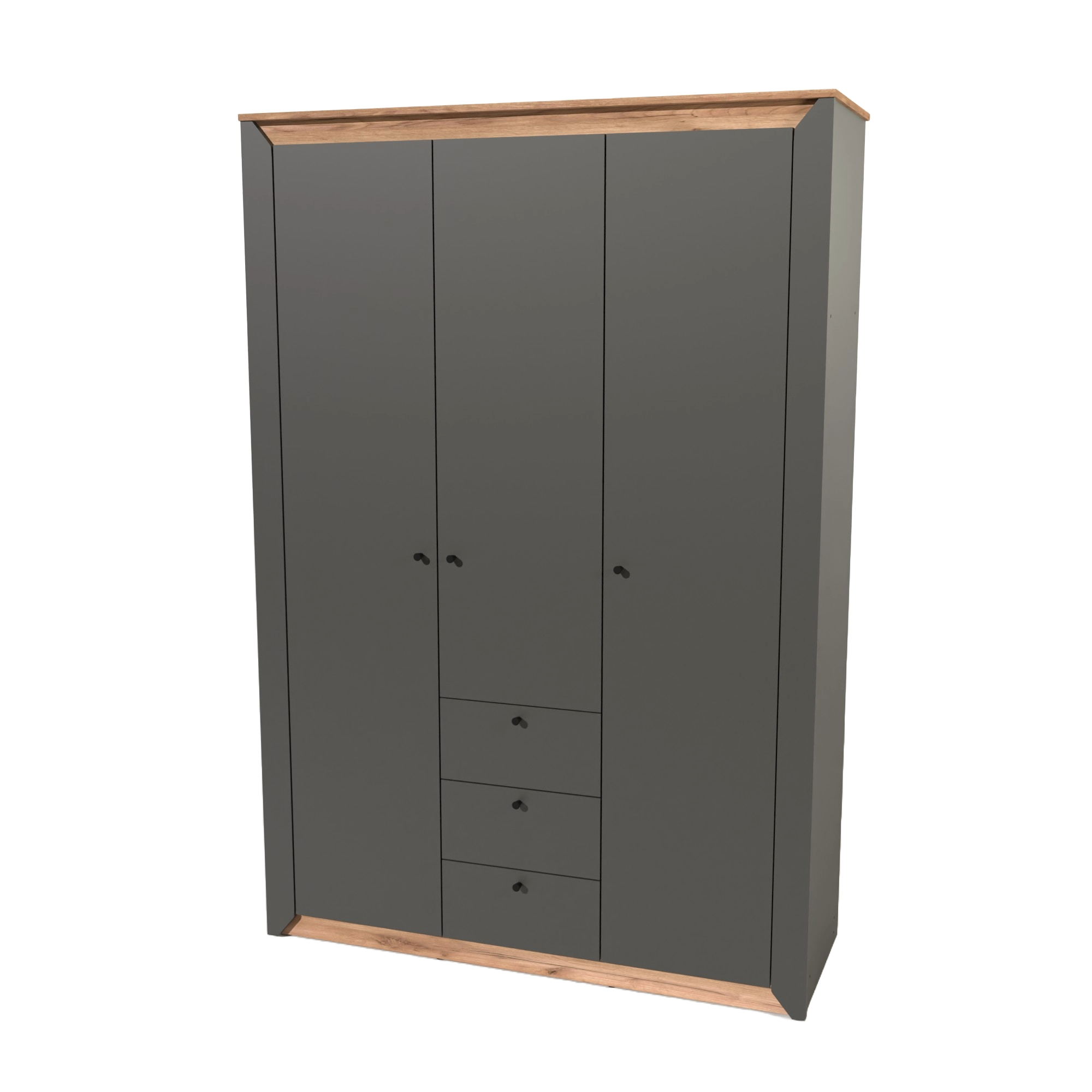 Шафа Everest Нордік 1400х498х2050 мм Дуб крафт золотий/Графіт (11187) - фото 1