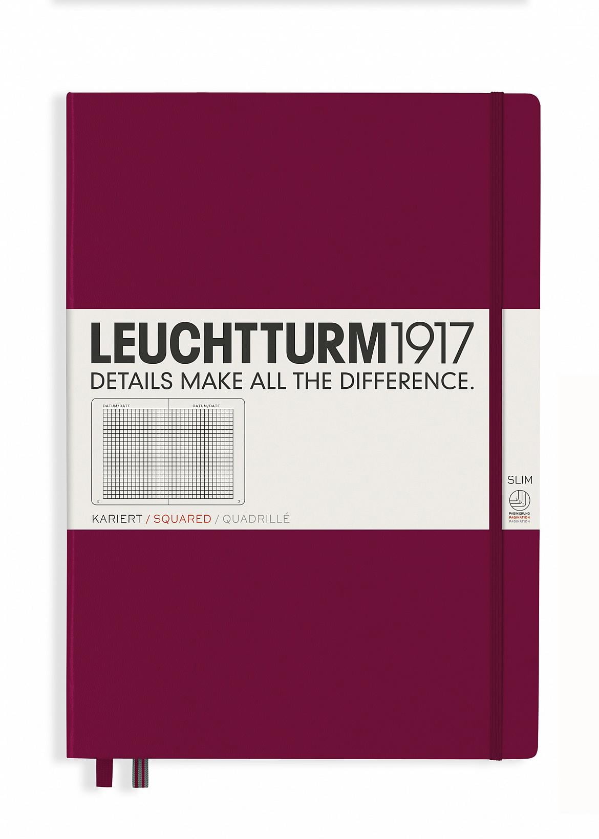 Блокнот Leuchtturm1917 Master Slim A4+ клітинка Винний (359785)