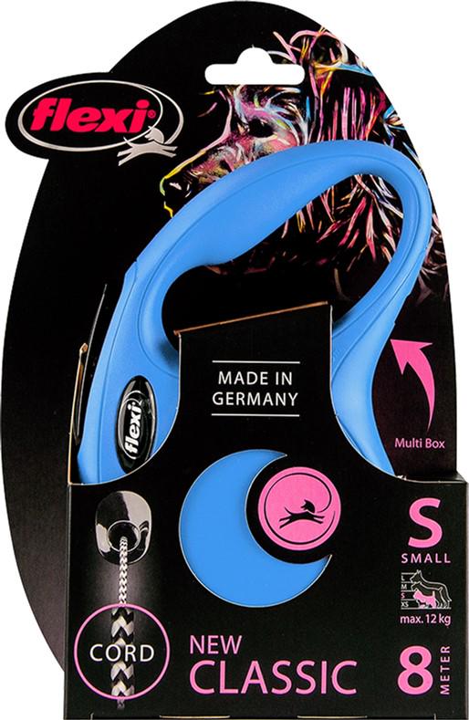 Поводок-рулетка Flexi New Classic S 8 м Синий (4000498022719)